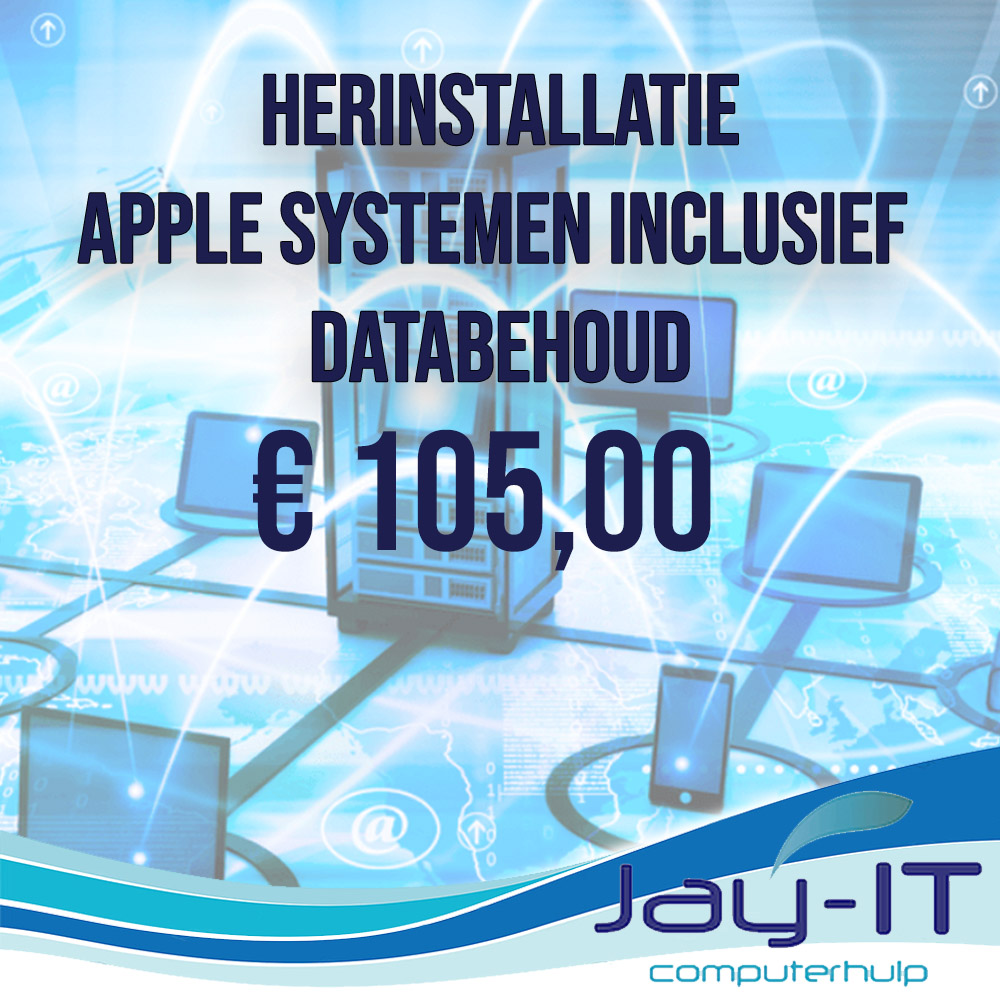 2026 jayit herinstallatie apple met data behoud Jay it computerhulp pijnacker nootdorp Herinstallatie OS systemen apple mac uurtarief met data behouden